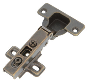 Bisagra cazoleta recta Inox cuero
